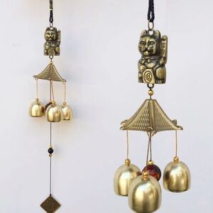 LUCKY JAPANESE NEKO CAT HANGING CHIMES